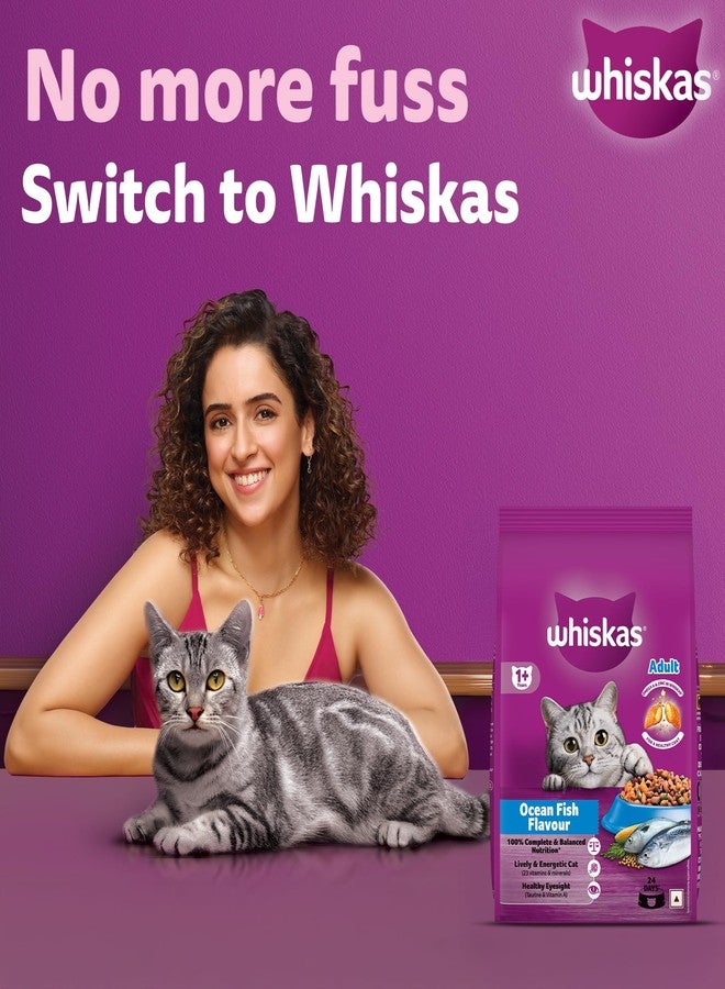 Whiskas Adult (1+ Years) Dry Cat Food, Ocean Fish Flavour, 1.2 kg, Contains 41 Essential Nutrients, Complete & Balanced Nutrition for Adult Cats - Image 2